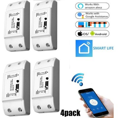 Smart WiFi Light Switch Remote Alexa Google Voice Control Smart Life App 1/10