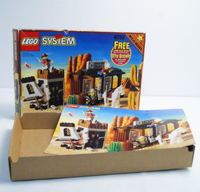 1996 Lego Sheriff's Lock-Up 6755 System Wild West EMPTY BOX ONLY & INSTRUCTIONS
