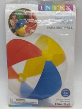 Intex Paradise Inflatable Beach Ball 24" Multicolor For Ages 3