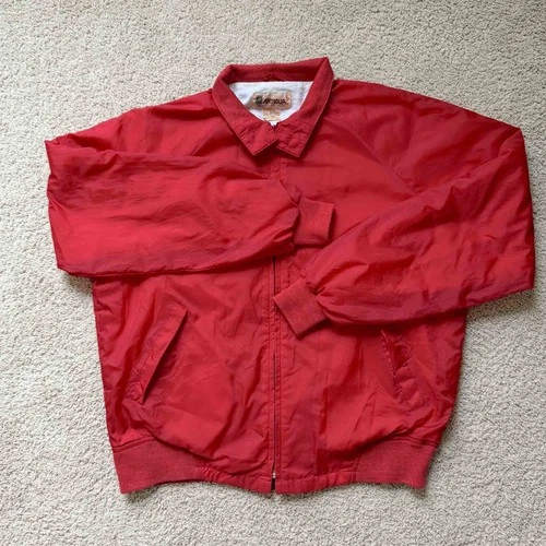 Vintage 90s Antigua Glendale Community College Windbreaker Jacket Mens L Red - product listing photo