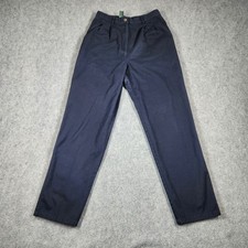 Vintage Lauren Ralph Lauren Pants Womens 12 Blue Pleated Y2K Straight High Rise