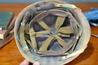 Vintage WW2 M1 Military Helmet Liner Painted Gold Antique Firestone Mfg