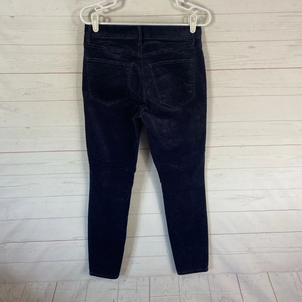 Pantalones de terciopelo Ann Taylor para mujer ajustados calce moderno talla 6 azul elástico 29x27 Foto 3 de 4