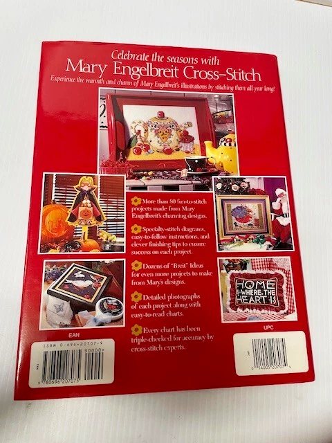 Mary Engelbreit Cross Stich For All Seasons Hardcover Book Patterns FC-41-1 - Image 2 of 4