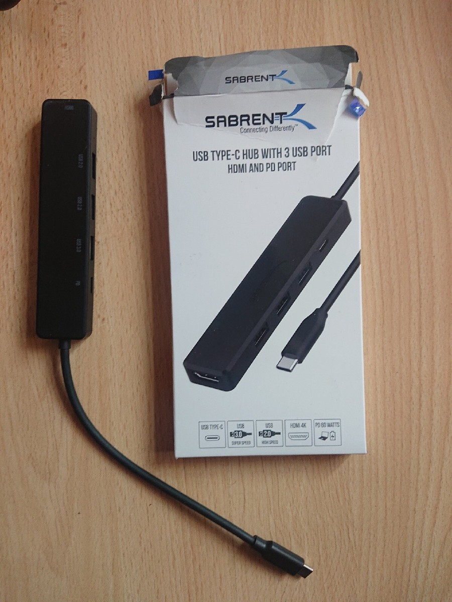 Sabrent USB Type-C Hub With USB Port HDMI HB-TC5P UK