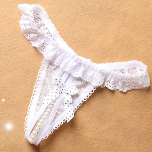 Sexy Damenhöschen Perlen Ball Spitze Tangas Wolle Unterwäsche Frauen Plus - Bild 33 von 35