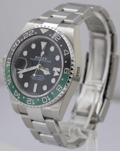 STICKERED 2023 Rolex GMT-Master II SPRITE GREEN 126720 VTNR Oyster Watch B+P - Picture 4 of 9