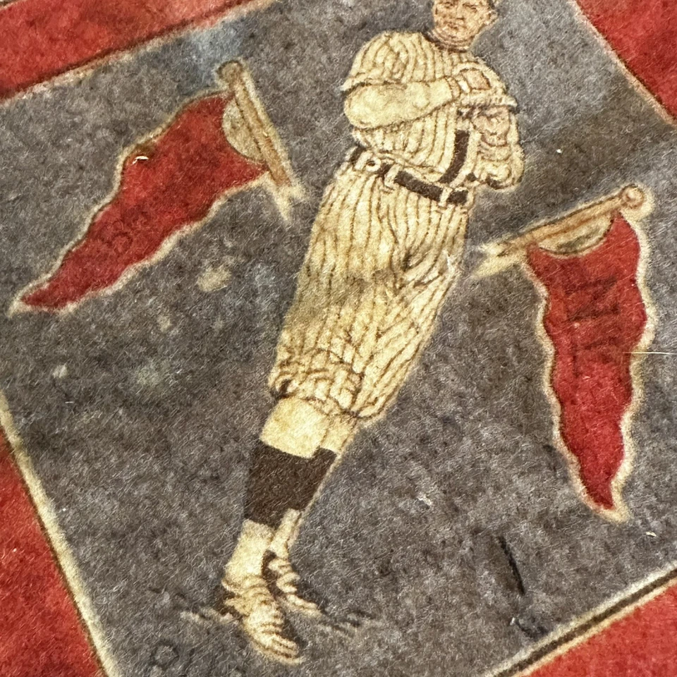 Original Antique 1910 Nap Rucker Patch Brooklyn Superbas Dodgers - Image 3 of 4