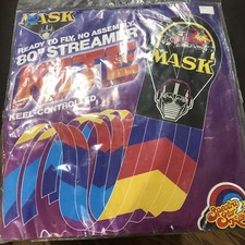 NEW VINTAGE READY TO FLY "MASK" CHARACTER 80" STREAMER SPECTRA STAR KITES