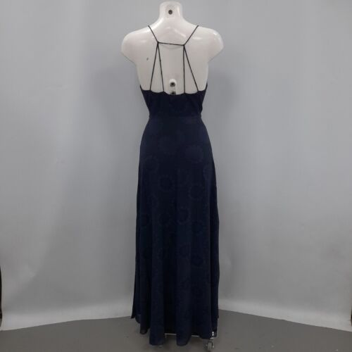 Whistles Noa Jacquard Maxi Dress UK 12 Navy Blue Strappy New RRP £299 FPL-RMF - Picture 4 of 7
