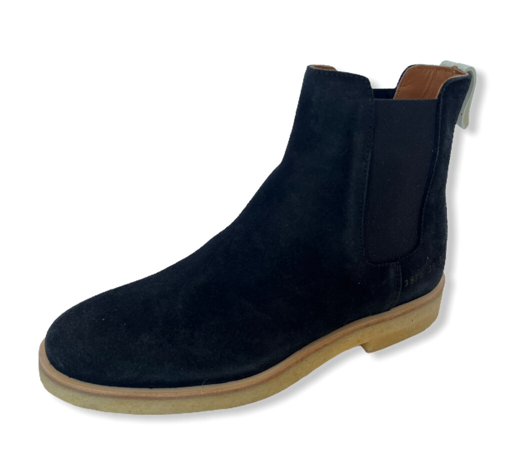 Woman by Common Projects Chelsea Suede Black Boots Size 36 NIB