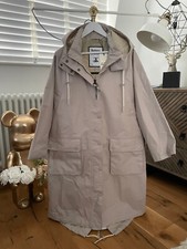 Barbour X Alexa Chung Earnest Jacket Coat Beige Waterproof Breathable Uk 14