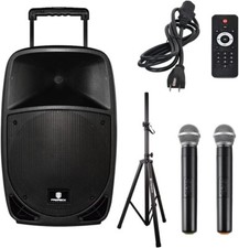 PRORECK Freedom 12 PA Speaker Powered Portable Wireless System 12'' 500W Wheels