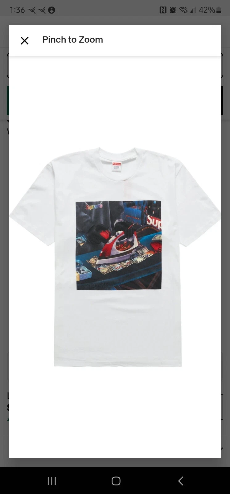 Supreme   Tee shirt à gaz (SS22)   Blanc   Moyen