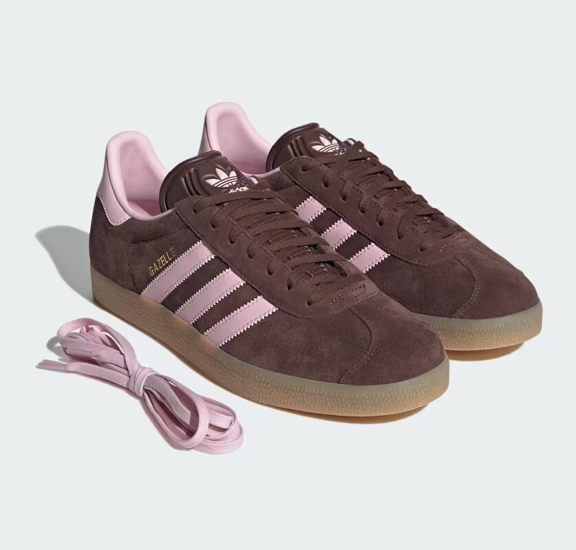 スニーカー ADIDAS GAZELLE AUBURN CLEAR PINK JH5666 New Adidas Gazelle Suede Shoes - Auburn / Clear Pink (JH5666