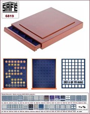 Safe 6819 Holzmünzbox nova Exquisite 63 compartments Angular 0 3/4in Blue