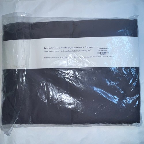 Brooklinen Duvet Cover LUXE Bedding Grey King Solid Graphite DUV-K17S - Picture 5 of 12