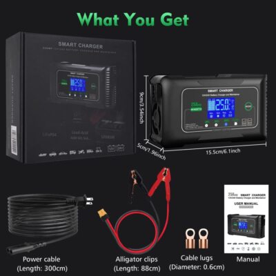 Intelligentes Puls Reparatur Ladegerät 12V 6A Für Blei-Säure-Batterien