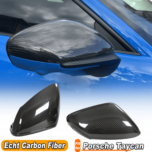 Für Porsche Taycan 9J1 992 Turbo S Dry Carbon Spiegelkappen Außenspiegel Gehäuse - Bild 1 von 13
