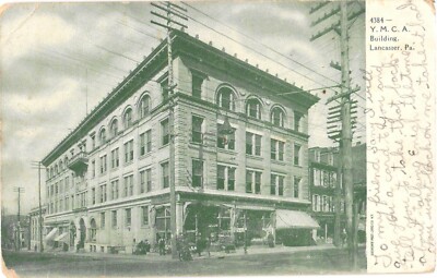 Lancaster PA YMCA Building Undivided Back Postcard c1905 Souvenir Post Card Co.