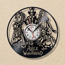 Alice in Wonderland Vinyl clock Alice clocks Mad Hatter cosplay Wonderland