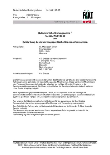 Sonnenschutz für Mercedes Benz C-Klasse (S203) Kombi BJ. 00-07, Blenden hintere - Bild 7 von 8
