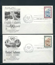 UN SC # NY 77-78 Chaillot Palece, Paris FDC . Artcraft Cachet