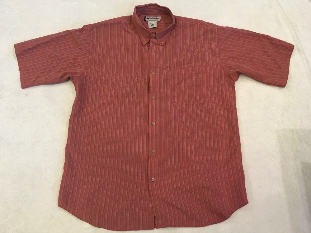 Columbia Shirt Xl Men's Button Front Short Sleeve Plaid GRT eBay