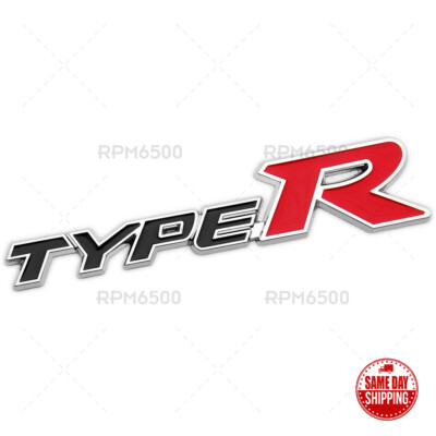 For Honda Type R Racing Sport Black Rear Tailgate Emblem Badge Logo Metal