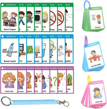 CHEFAN 120 PCS Autism Communication Cards for Speech Delay Non Verbal Children