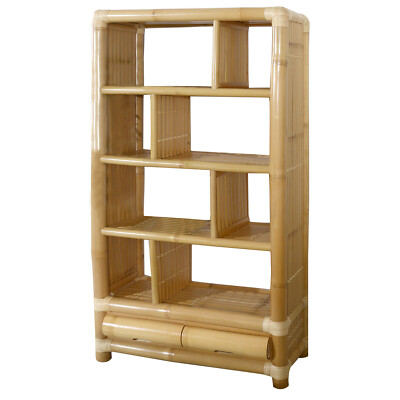 Bcherregal Rawas Rattan Bambusregal Wandregal Bambusmbel Regal Standregal  Holz | eBay.de