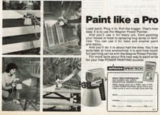 1977 Vintage Print Ad Wagner Spray Tech Power Painter Paint Like a Pro Outdoors