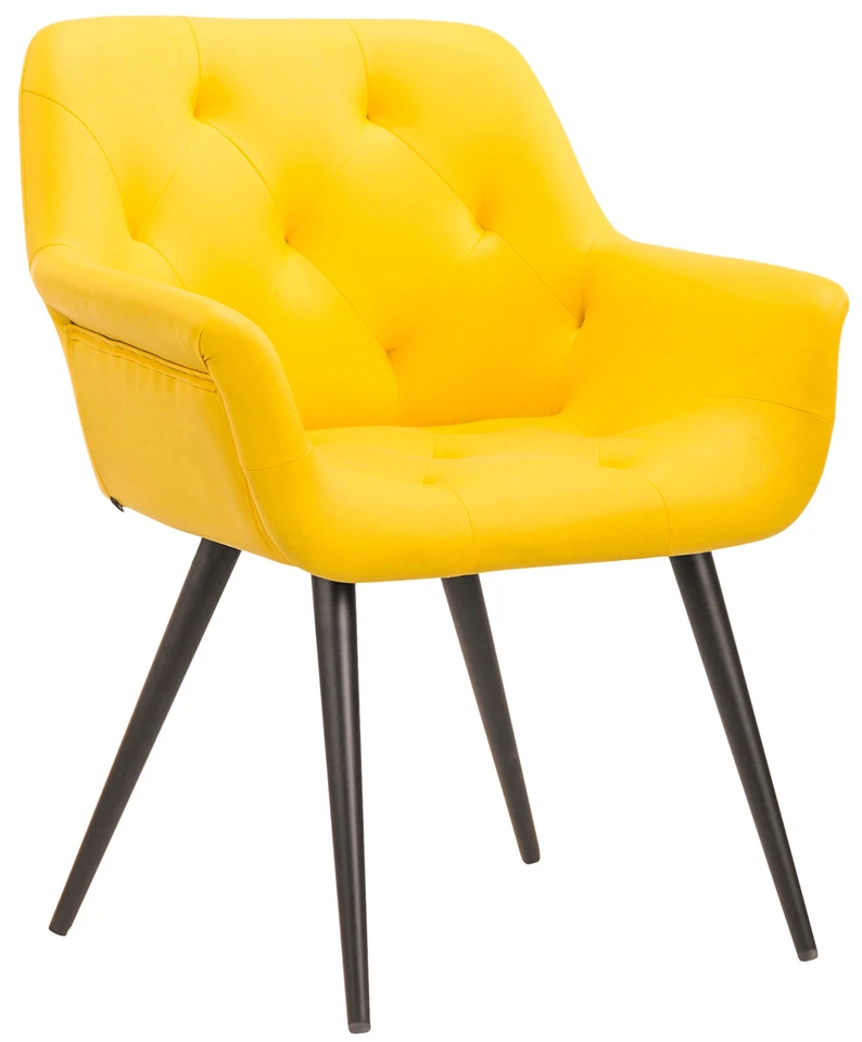 Chaise de salle à manger rembourrée Langford avec accoudoirs et pieds en métal - Photo 1/1