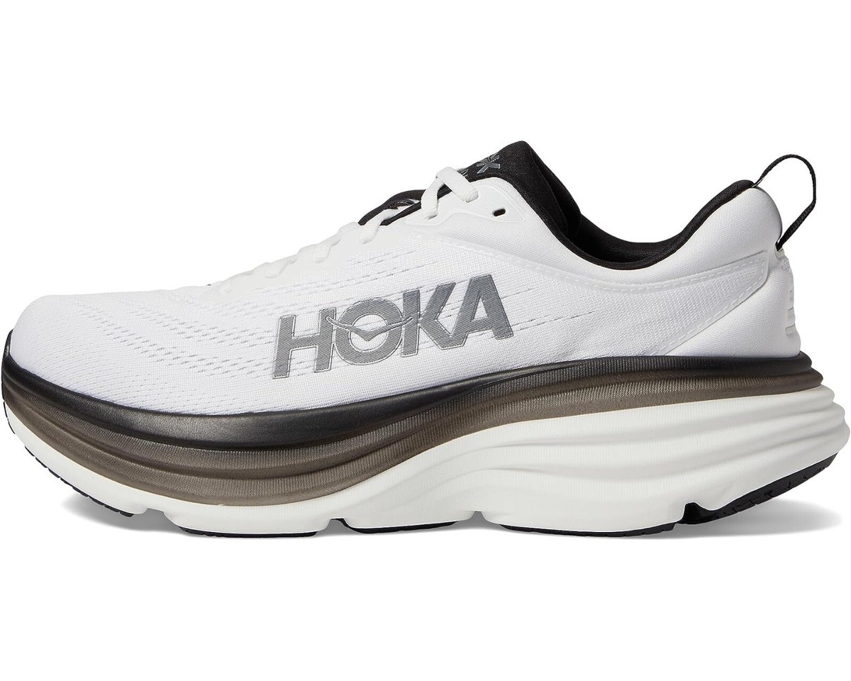 HOKA Bondi 8 Men White/Black 1123202/WBLC FREE SHIPPING