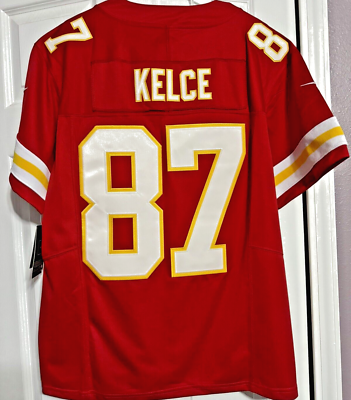 Large Travis Kelce #87 Vapor FUSE Jersey Red Elite Quality Kansas
