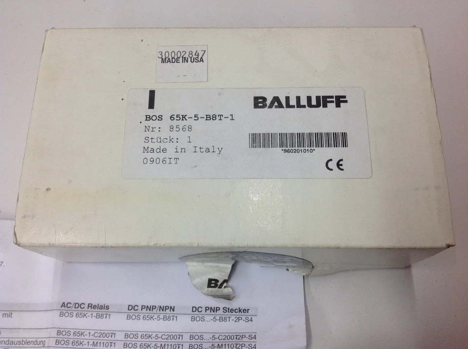 Balluff BOS 65K-5-B8T-1 Multi-Voltage Photoelectric Sensor. NEW IN BOX - Image 3 of 4