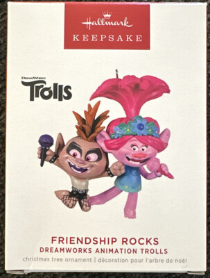 FRIENDSHIP ROCKS DREAMWORKS ANIMATION TROLLS 2022 Hallmark Keepsake Ornament New