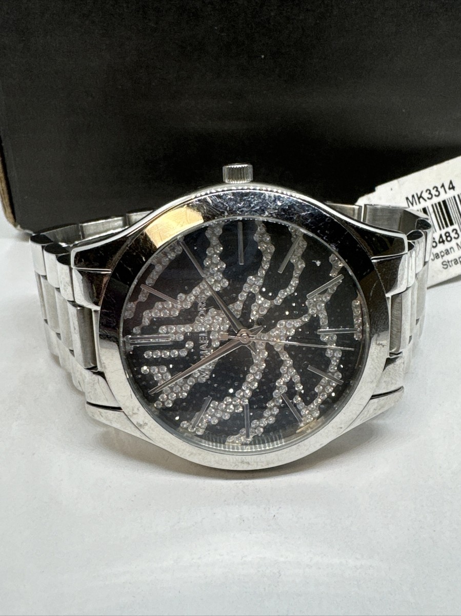 Michael Kors Slim Runway MK3314 Women\'s Silver Analog Dial Quartz Watch JNA228 Michael Kors Ladies Watch Runway Slim MK3314 | Watches Prime main image 4