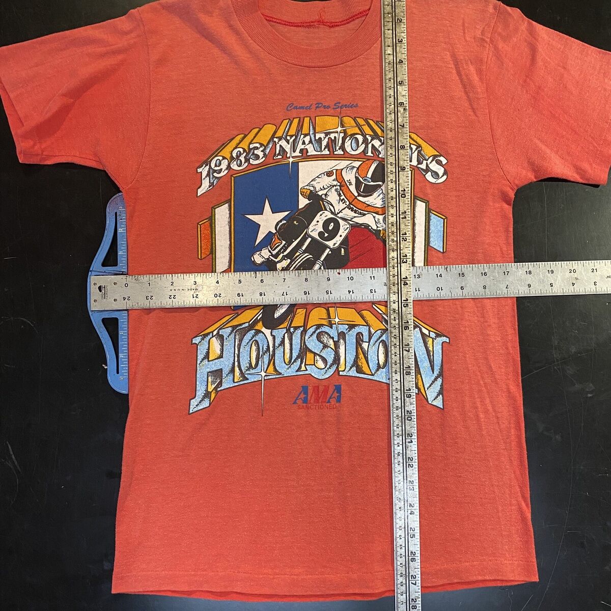 Vintage Flat Track Racing Tshirt 1983 Houston Springsteen
