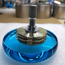 Spinning Top Brass Collar Aluminum Stem Gyroscope Desktop Fidget Toy EDC Gift