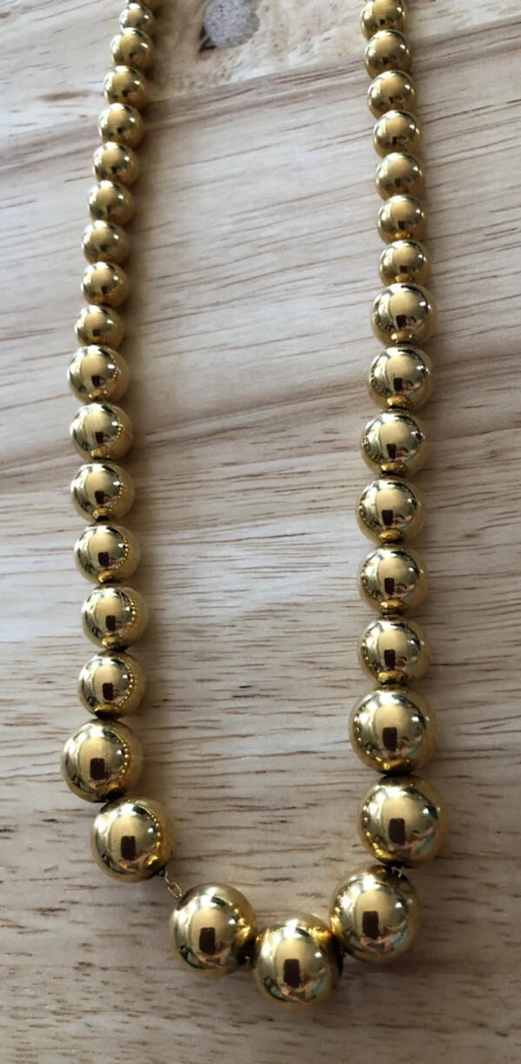 Napier gold on sale bead necklace