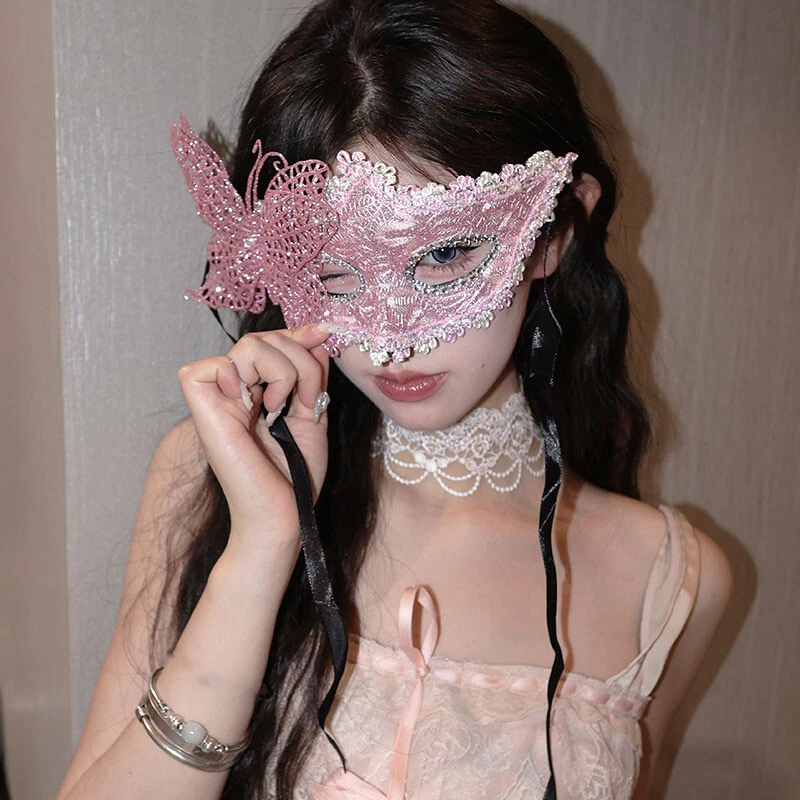 1x Women Dance Party Face Mask Princess Lady Half Face Eye Mask Props Decoration - Image 4 of 4