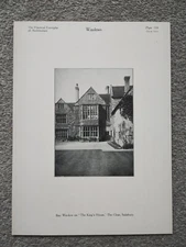 Bay Window on the King's House, The Close, Salisbury - Antique Print - 1928