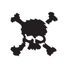 Skull Crossbones Art - Vinyl Decal Sticker - Multiple Color  Sizes - ebn995