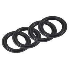 Rubber Speaker Foam Edge Surround Rings 4.5" 74mm x 115mm Black 4 Pcs