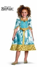 DISNEY PIXAR BRAVE MERIDA GOLD TRIM BLUE DRESS HALLOWEEN COSTUME GIRL Small 4-6X