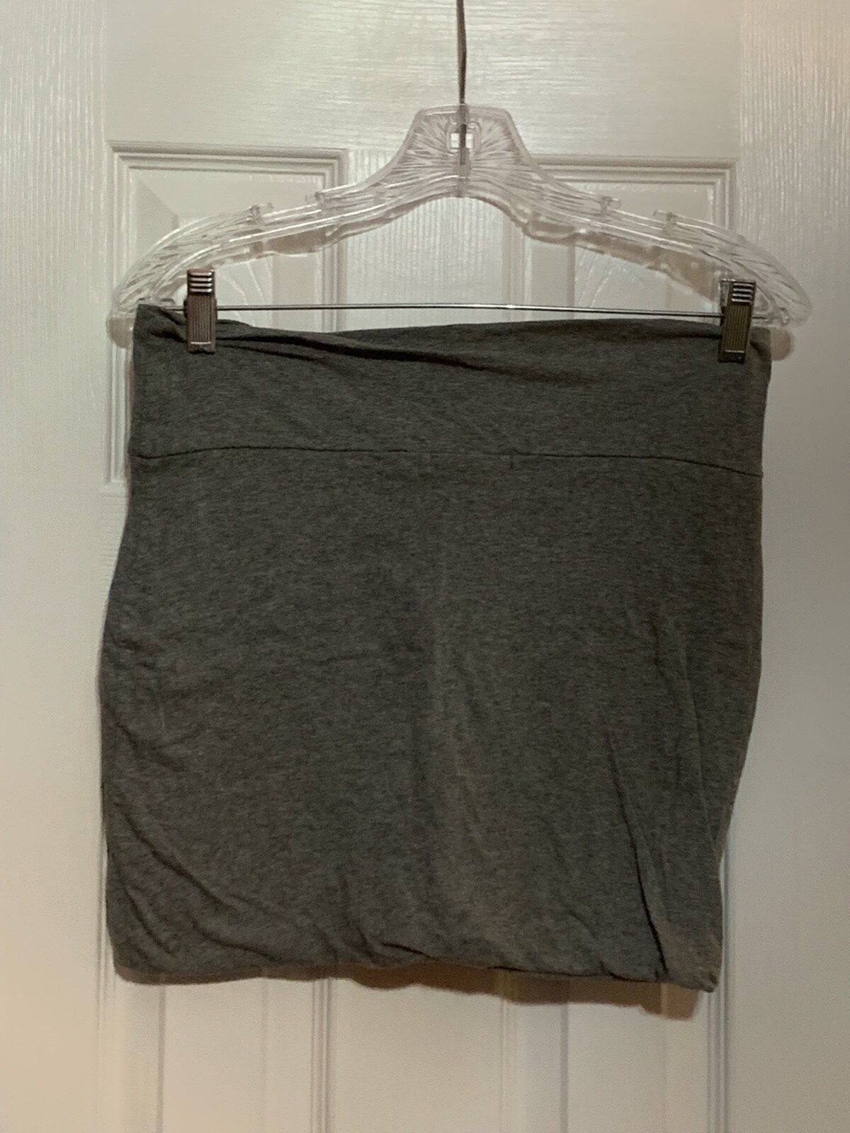 Womens Active Basic Size L Gray Stetchy Knit Skir… - image 2