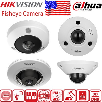 HIKVISION DAHUA Fisheye Camera 5MP 12MP Panoramic IP POE Camera 360° Lot