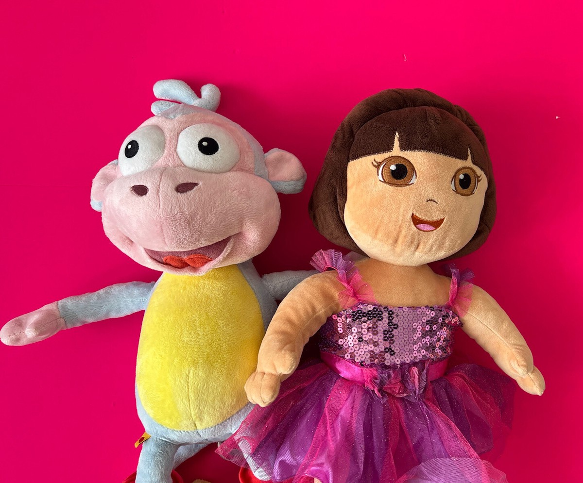 Build A Bear Dora The Explorer & Boots Monkey Plush Soft Toys Rare