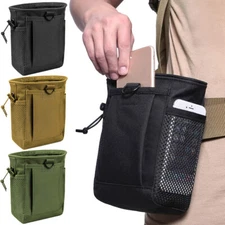 Tactical Molle Magazine Ammo Pouch Drawstring Dump Bag Military Utility Belt Bag